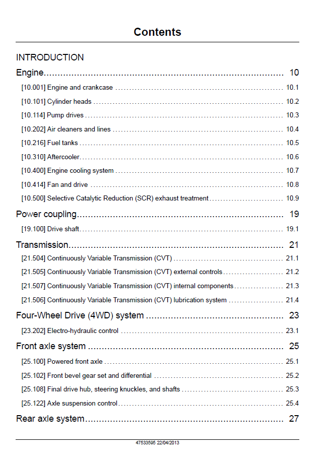New Holland T8 Series Continuously Variable Transmission Manual [47533595]