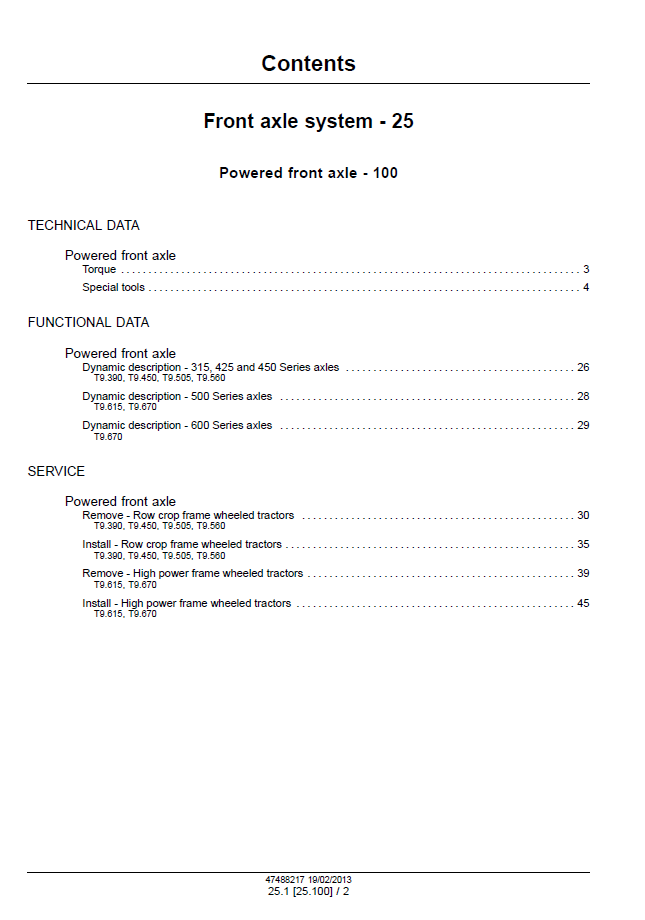 New Holland T9.390 to T9.670 Tractor Technical Service Manual [47512823]