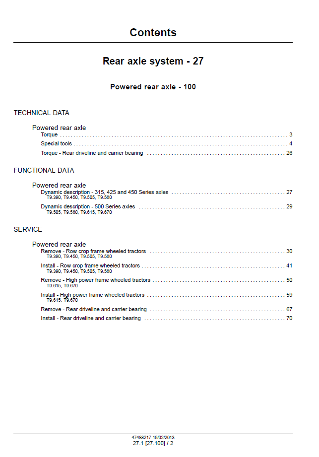 New Holland T9.390 to T9.670 Tractor Technical Service Manual [47512824]