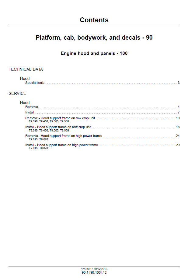 New Holland T9.390 to T9.670 Tractor Technical Service Manual [47512832]