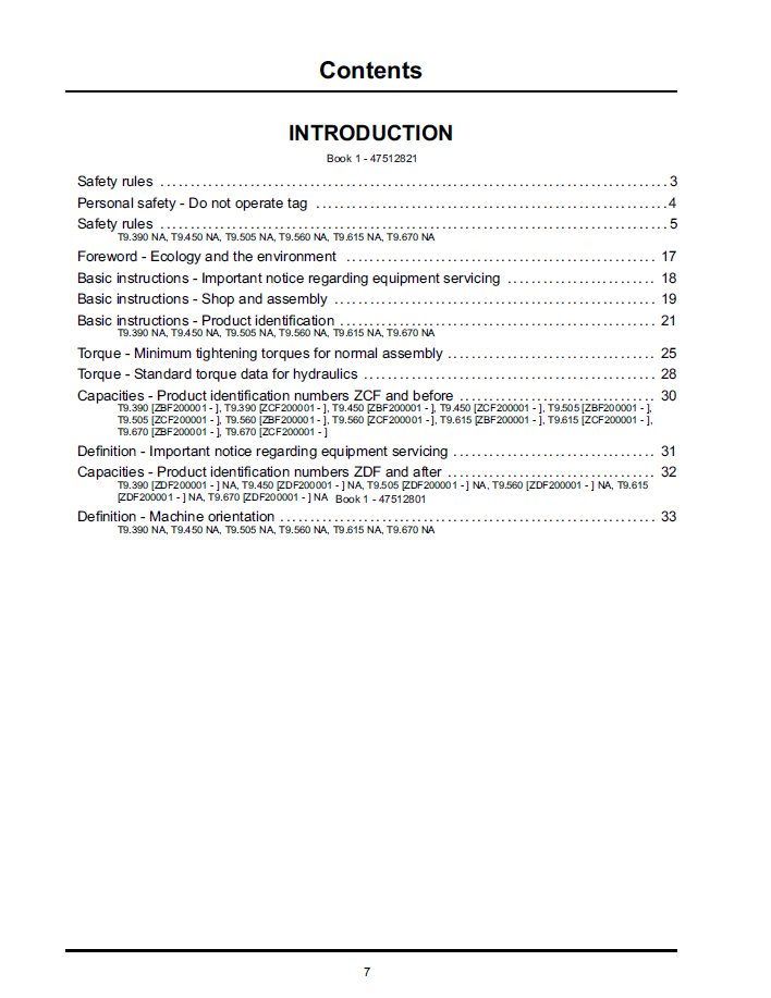 New Holland T9.390 to T9.670 Tractor Technical Service Manual [47512833]
