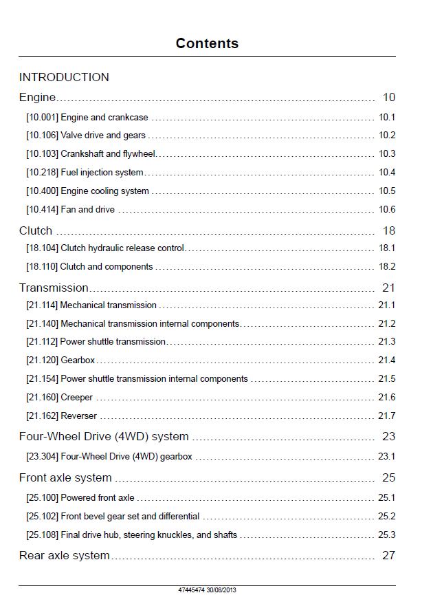 New Holland TD5.65 through TD5.115 Tractor Workshop and Repair Handbook 47445474 (PDF)