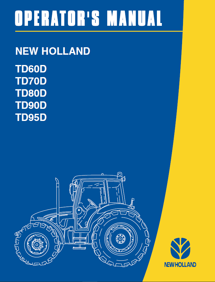New Holland TD60D TD70D TD80D TD90D TD95D Manual 5091825