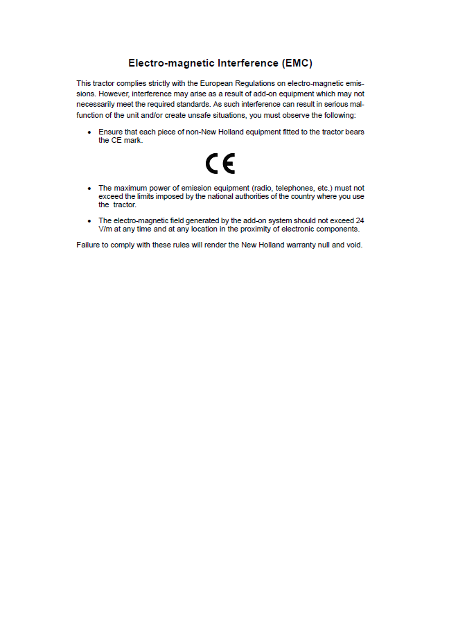 New Holland TD65F to TD85F Tractor Owner Handbook [47518904]