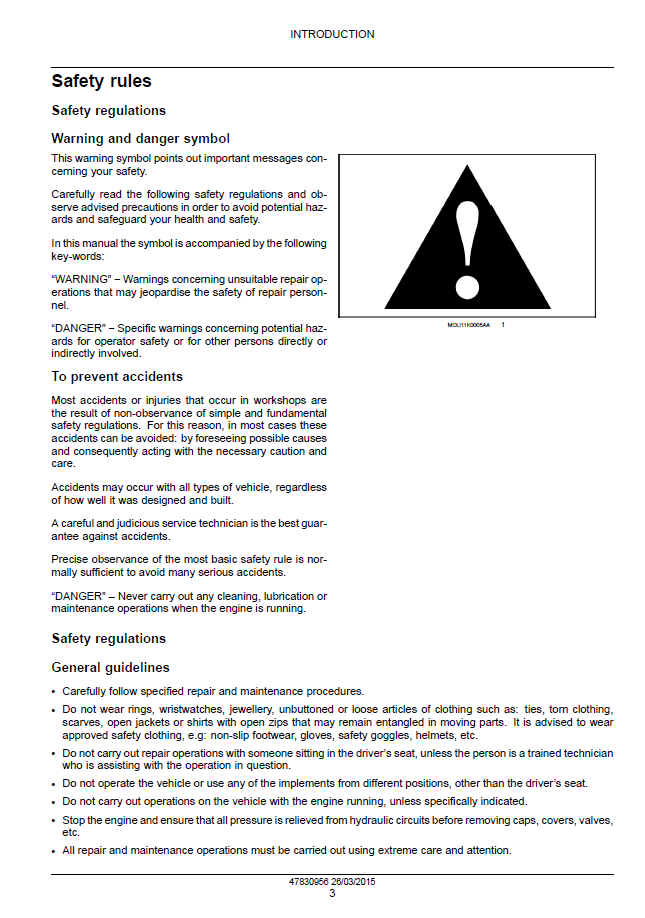 New Holland TK4030V, TK4050, TK4060 Tractor Repair & Service Manual (Publication 47869948)