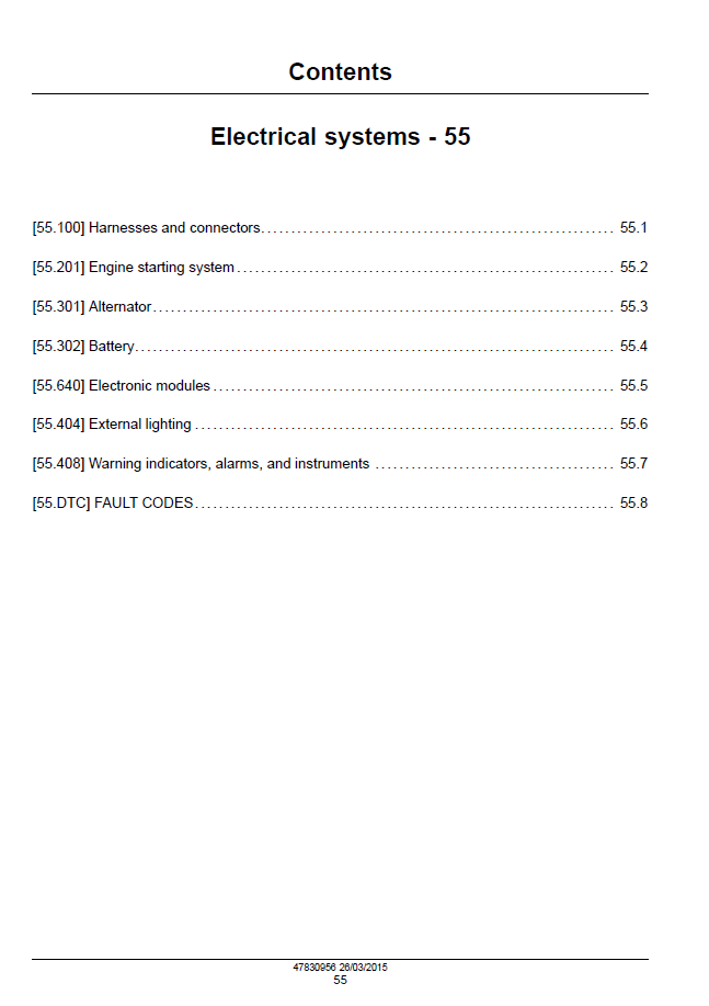 New Holland TK4030V, TK4050, TK4060 Tractor Repair & Service Manual (Publication 47869950)