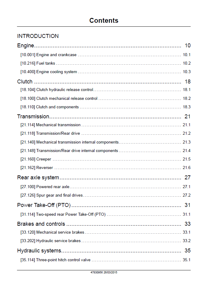 New Holland TK4050M & TK4060 Tractor Repair Manual 47830956 PDF
