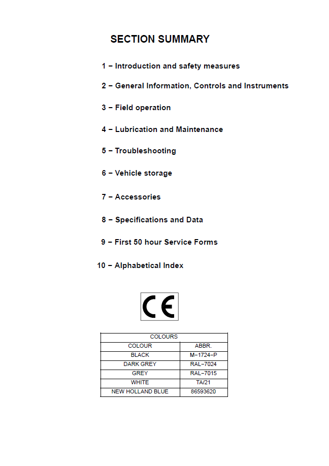 New Holland TN60A TN70A TN75A Utility Tractor Handbook 47134411 (PDF)