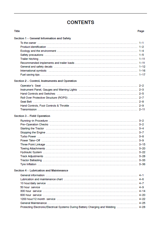 New Holland TT4.75 Tractor & Maintenance Handbook 47812450 PDF