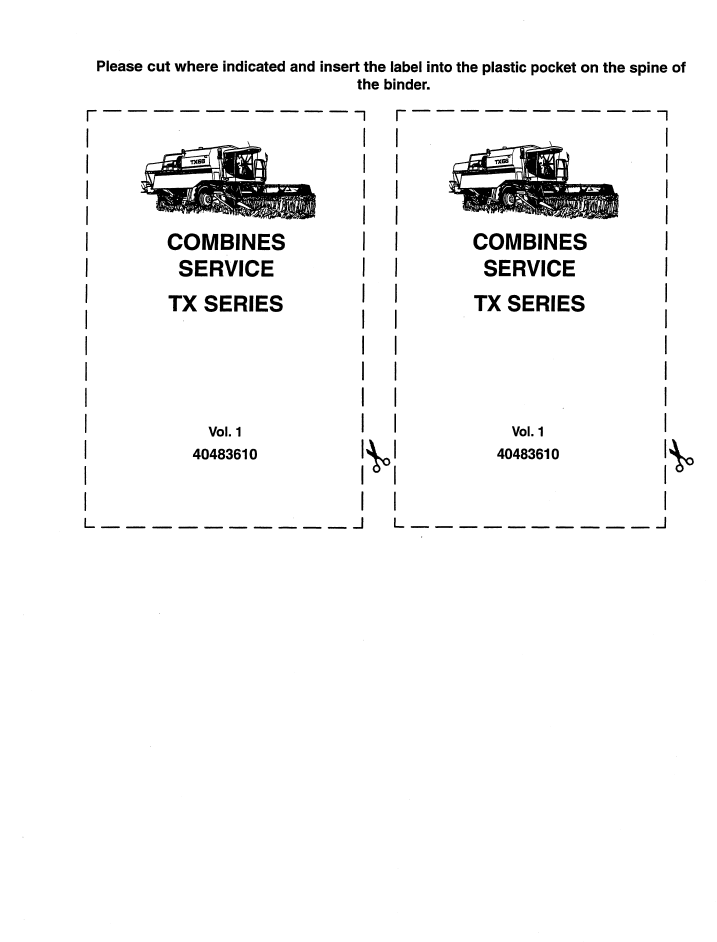 New Holland TX Combine Workshop & Repair Manual 40483610 PDF