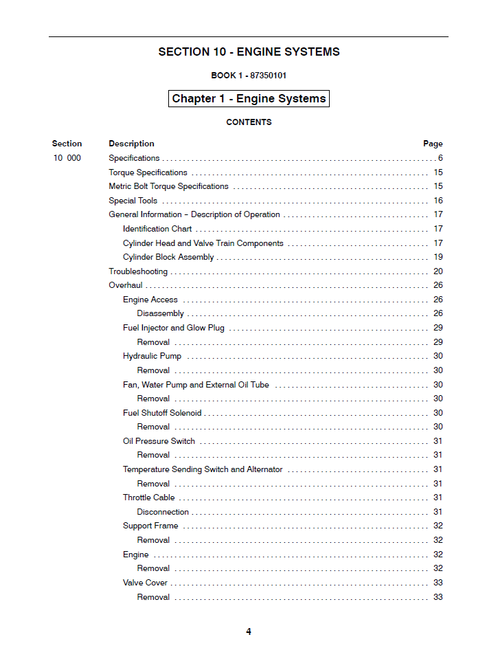 New Holland TZ Series Tractor Service & Repair Manual PDF