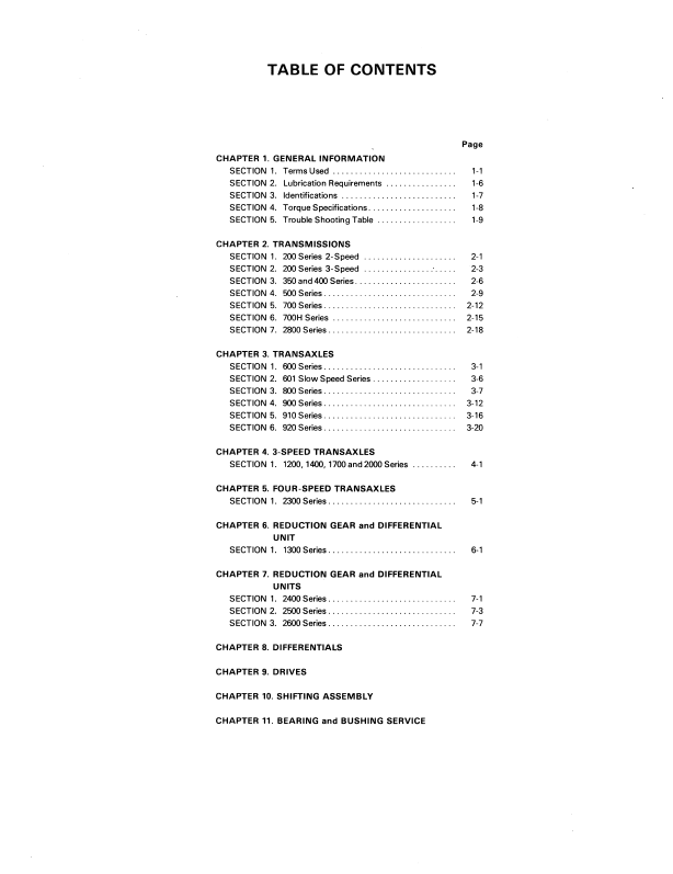 New Holland Tecumseh Peerless Motion Drive Repair Manual 40641011