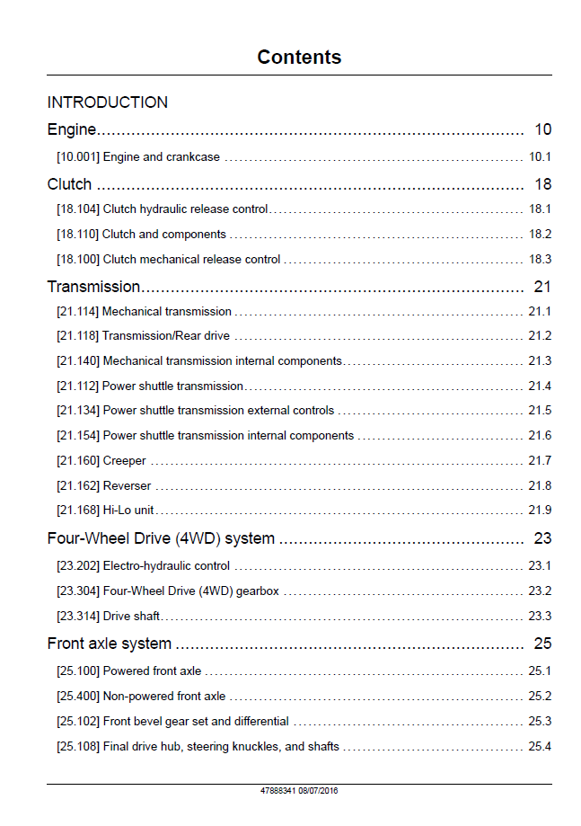 New Holland Tier 3 Orchard & Vineyard Tractor Repair Manual 47888341 PDF