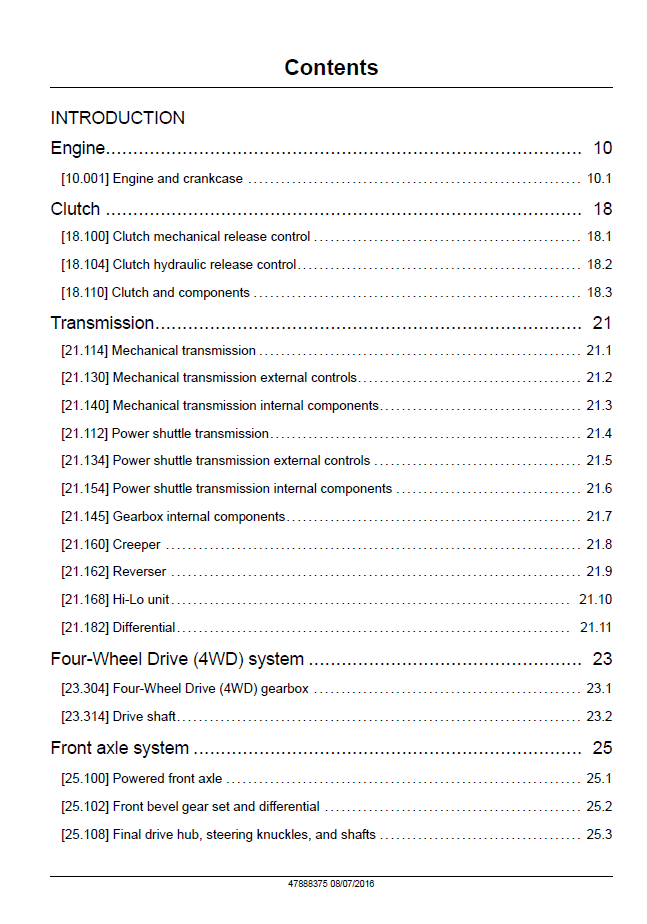 New Holland Tier 3 Vineyard & Narrow Tractor Repair Manual 47888375 PDF