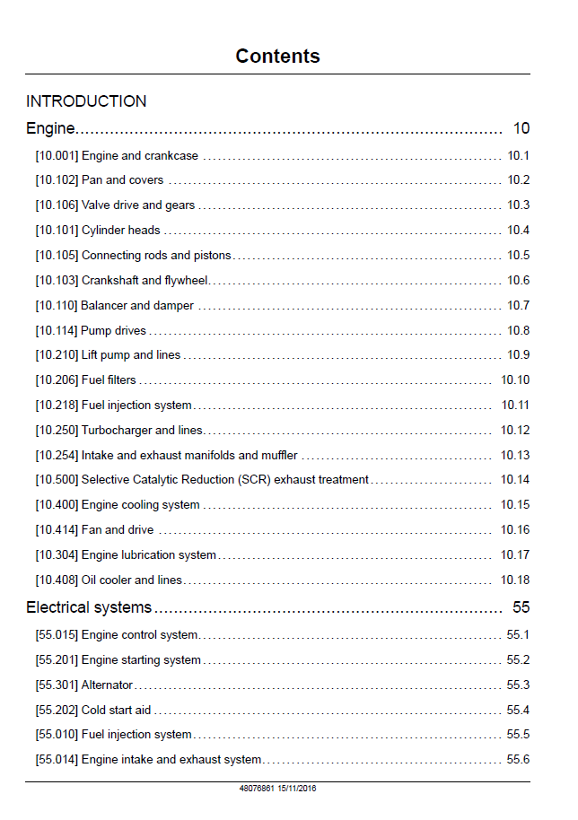 New Holland Tier 4A and Stage IIIB Engine Repair Manual [48076861]