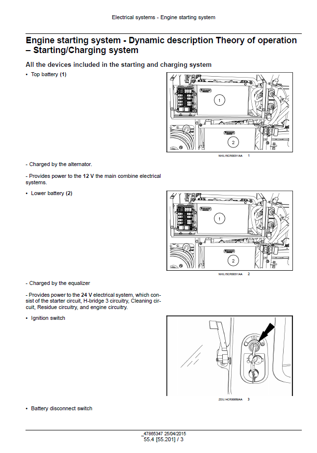 New Holland Tier 4B Combine Harvester Repair & Service Manual 47878230 PDF