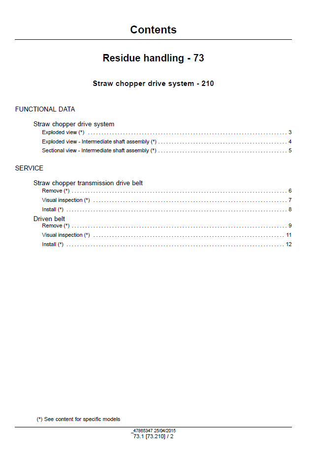 New Holland Tier 4B Combine Harvester Repair & Service Manual 47878239 PDF
