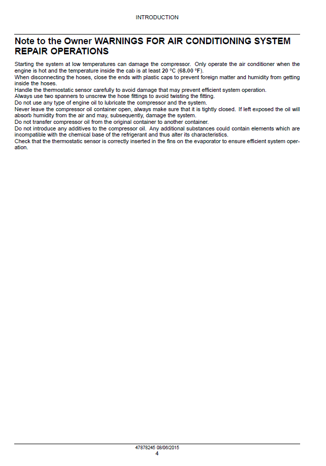New Holland Tier 4B Tractor Repair and Diagnostic Manual 47899692 PDF