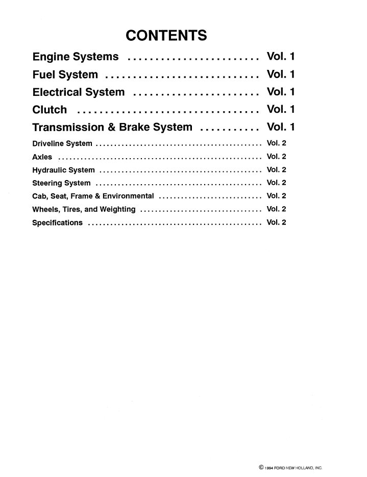 New Holland Versatile 1156 Tractor Workshop Manual 40115610 PDF