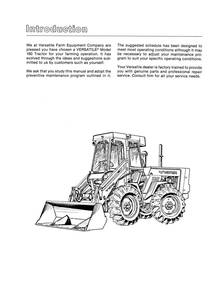 New Holland Versatile 160 Tractor User Manual Download 42016011