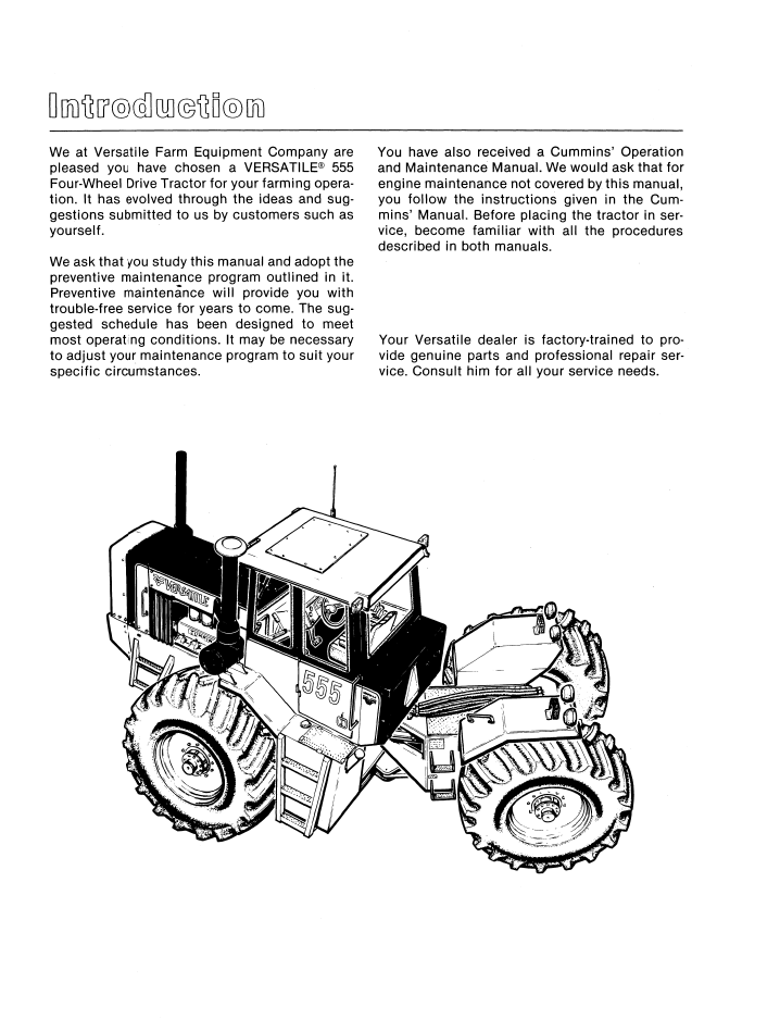 New Holland Versatile 555 Operator Guide Manual 42055504 PDF