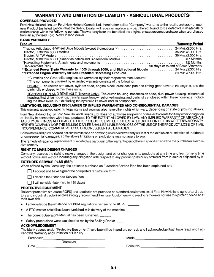 New Holland Versatile 846 876 936 946 976 Tractor Manual