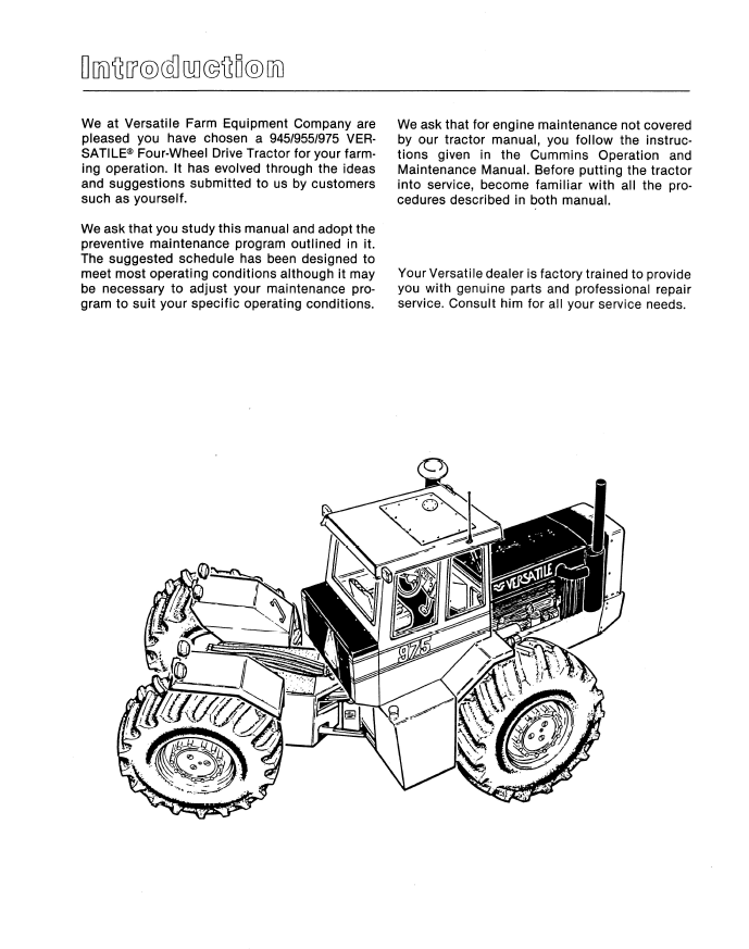 New Holland Versatile 945 955 975 Operator Guide Manual 42094530