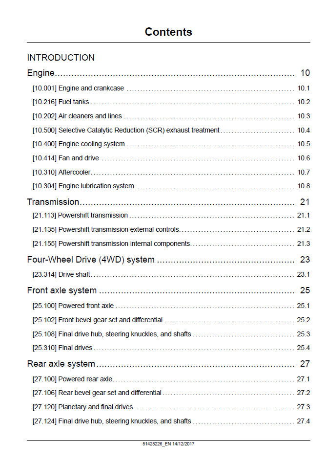 New Holland W110D Stage IV Loader Service Manual 51428226 PDF