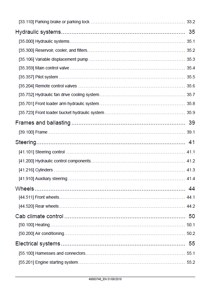 New Holland W270D W300D Tier 2 Service Repair Manual 48083746 PDF