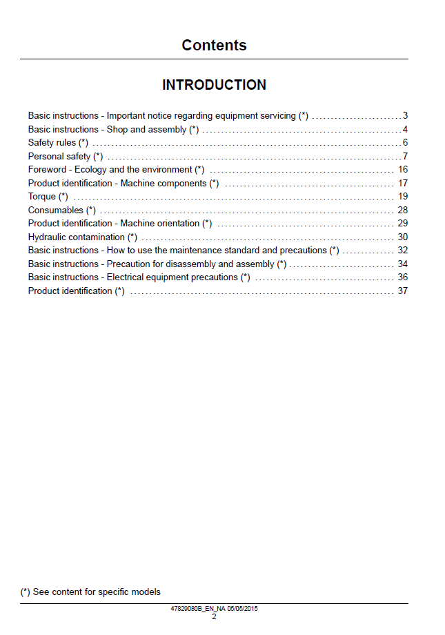 New Holland W50C, W60C & W70C Wheel Loader Repair Manual 47829080B PDF
