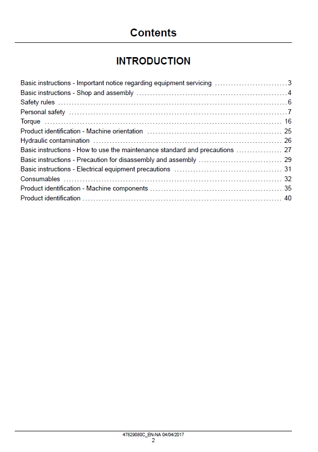 New Holland W80C Tier 4A Interim Compact Wheel Loader Technical Service Manual (47829080C)