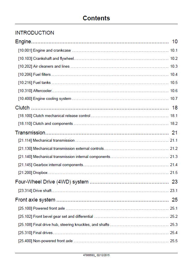 New Holland Workmaster 50, 60, 70 Tractor Repair & Service Manual (Publication 47866583)