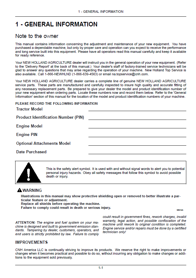 New Holland Workmaster 65 and Workmaster 75 Utility Tractor Workshop and Repair Handbook 47412148 (PDF)