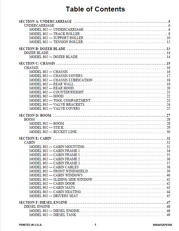 OEM Mustang 8002 Mini Excavator Parts Catalog & Illustrated Manual PDF