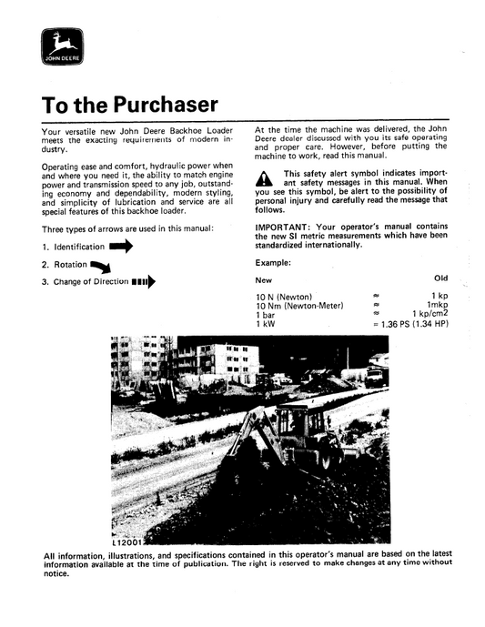 OML32774 John Deere JD310 & JD410 Backhoe Loader Owner’s Manual