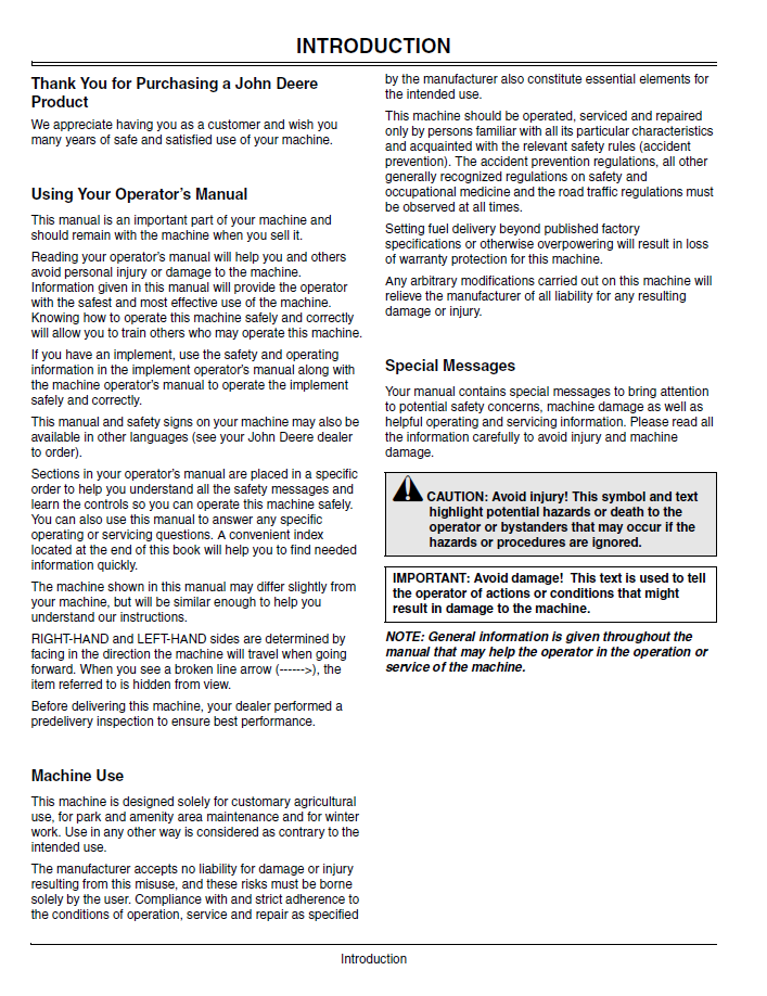 OMLVU13212 John Deere 4610 4710 Tractor Operation and Maintenance Manual