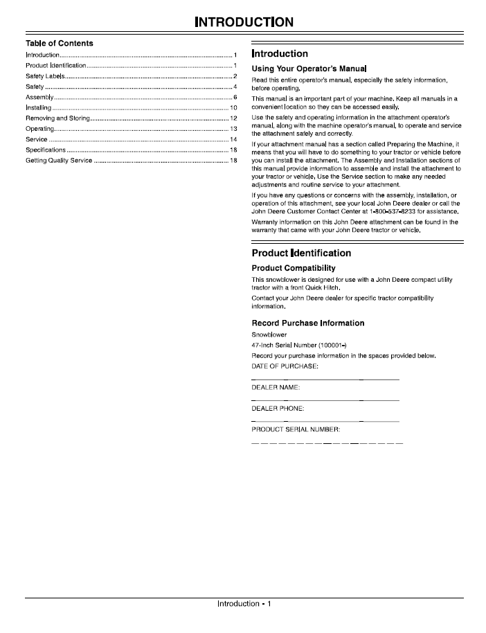 OMLVU24140 John Deere 4105 Tractor Operation & Maintenance Manual