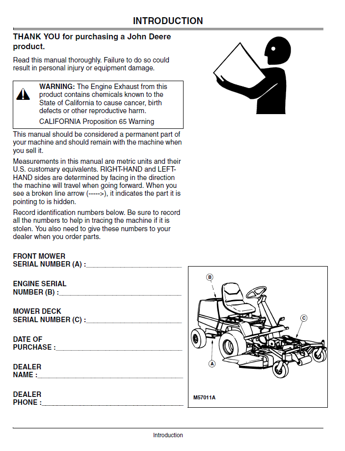 OMM134807 John Deere F725 Front Mower Operation & Maintenance Guide