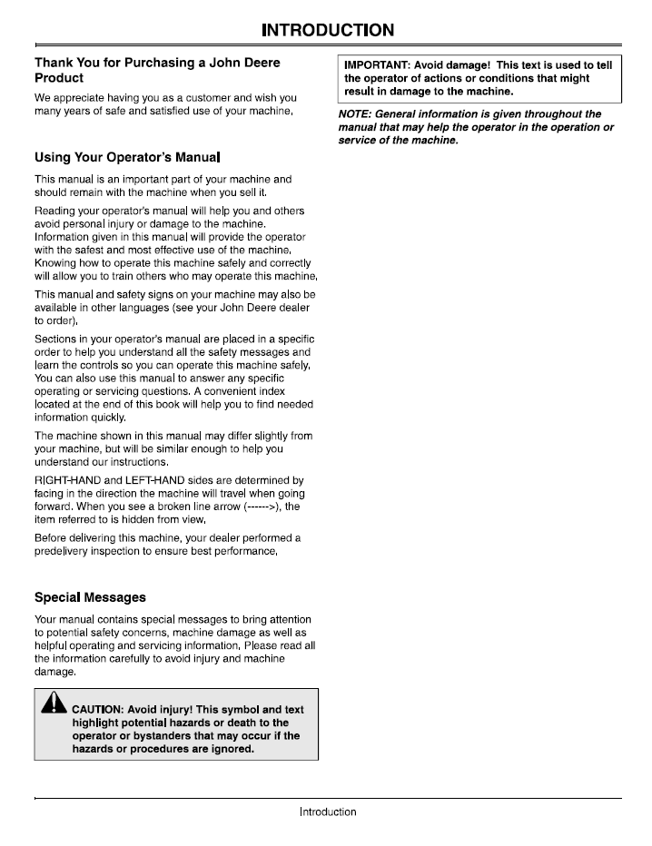 OMM144025 John Deere Front Mower User Guide & Service Manual