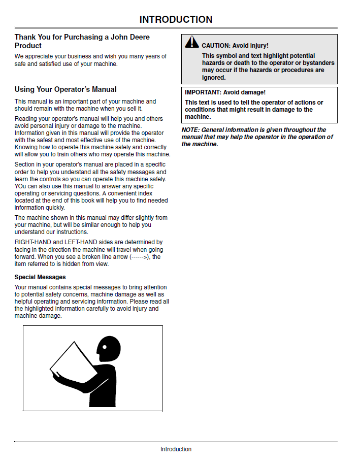OMM144040 John Deere 455 Tractor Operation and Maintenance Manual