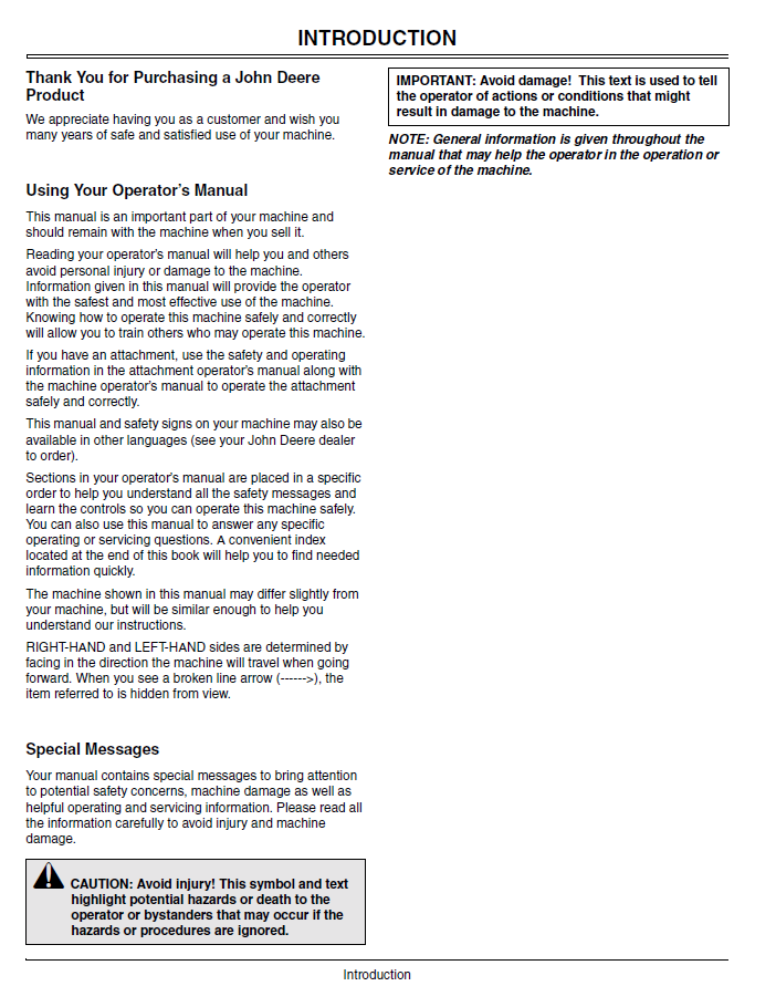 OMM145683 John Deere Material Collection System Operation Manual