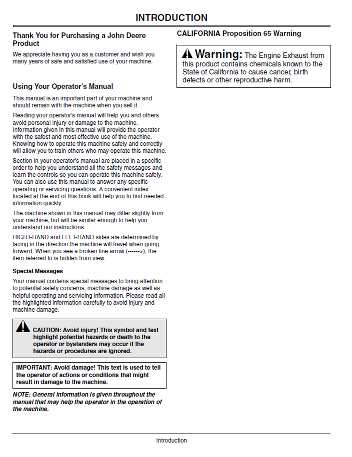 OMM146053 John Deere Walk-Behind Snowblower Operator & Maintenance Manual