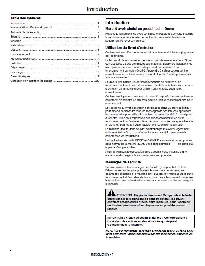 OMM147118 John Deere 47 Inch Snowblower Operation & Maintenance Manual