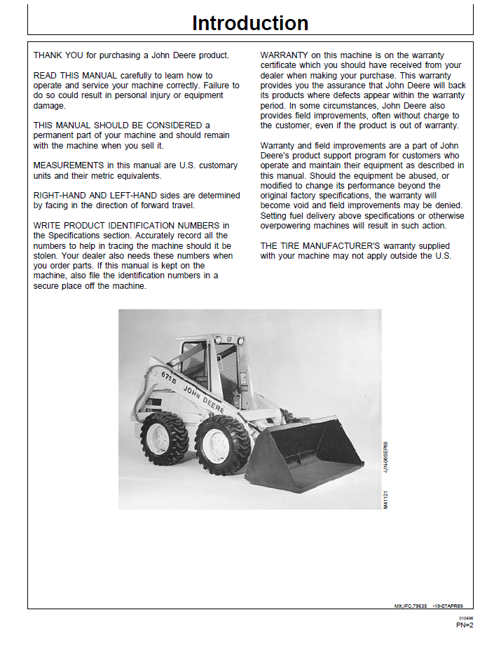 OMM79635 John Deere G Series Motor Grader Operation Manual PDF