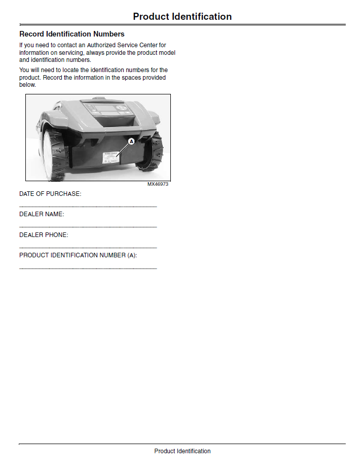 OMSAU13401 Operator Manual for John Deere Tango E5 Autonomous Lawn Mower