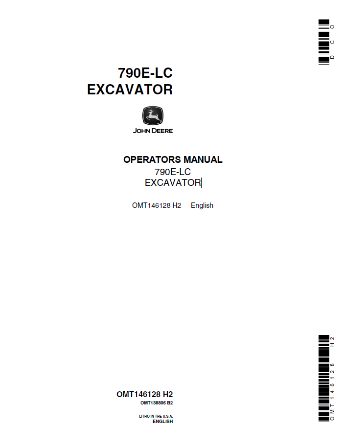 OMT146128 John Deere 790E-LC Excavator Operator Manual PDF