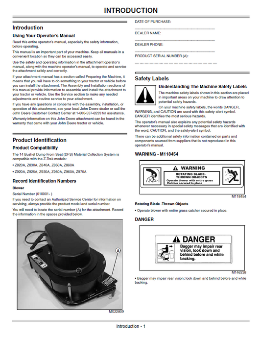 OMTCU25046: John Deere Dump-From-Seat Hopper Setup & User Guide