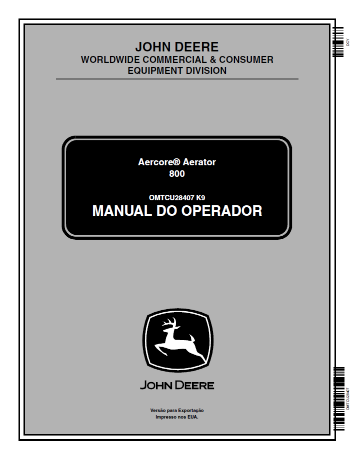 OMTCU28407 John Deere Aercore 800 Aerator Operator Manual PDF