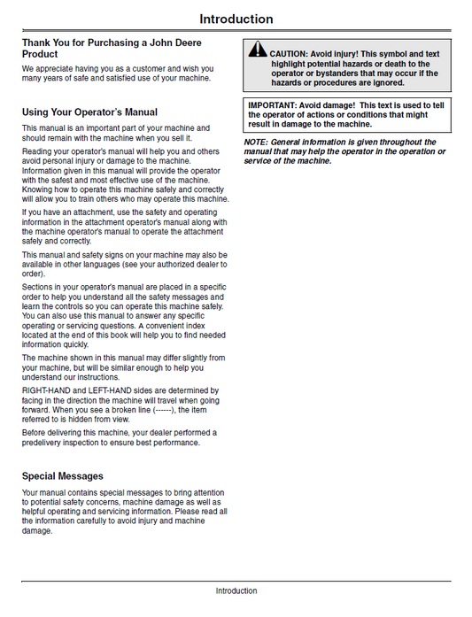 OMTCU30355: John Deere Z910A to Z970A ZTrak Mower Operator Manual