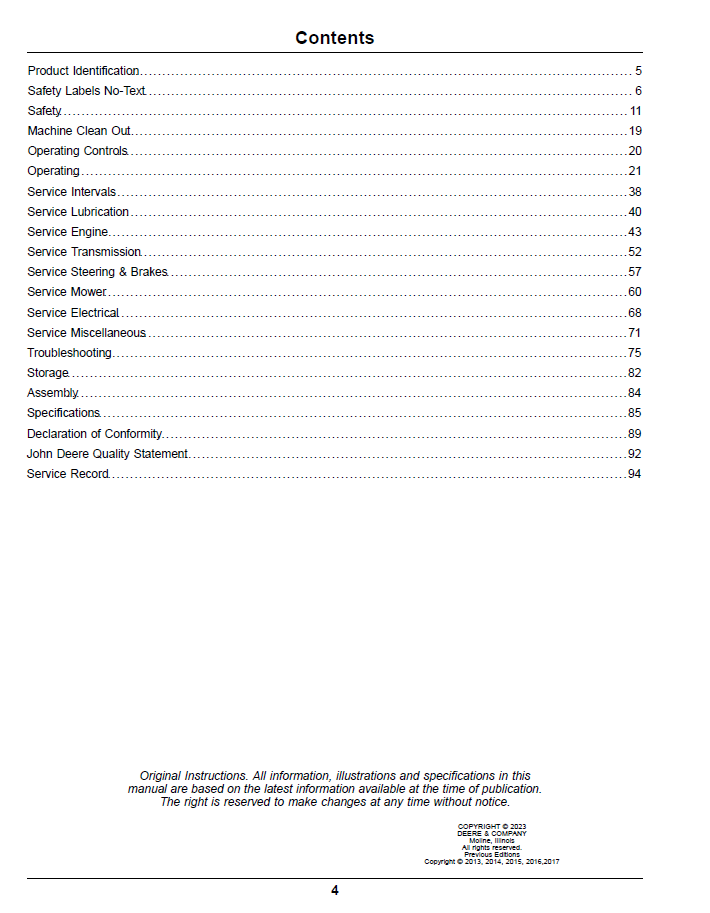 OMUC14760 Z997R Diesel Zero-Turn Mower Operator Manual & Maintenance Guide